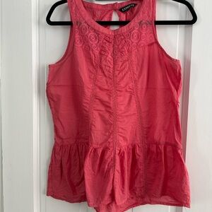 Express Women's Coral Sleeveless Blouse